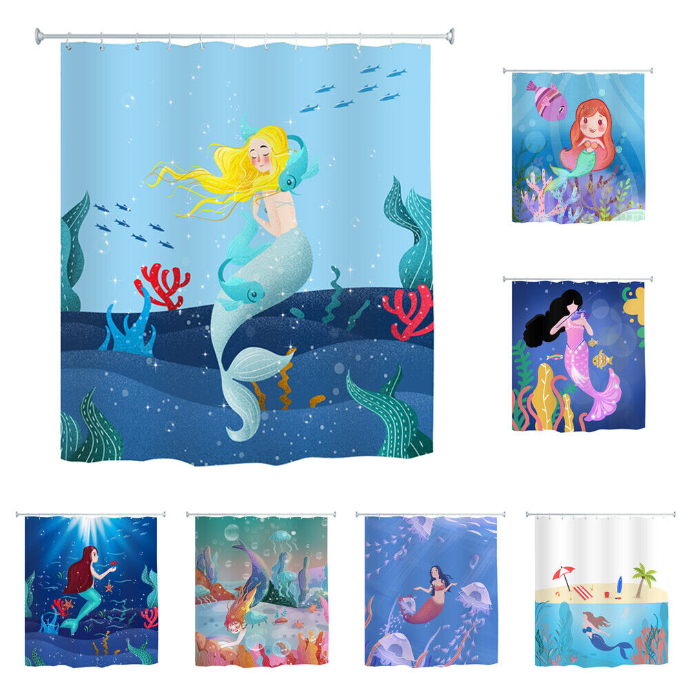 Beauty Fish Printed Shower Curtain - Waterproof for Home Bathing Cover