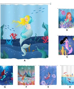 Beauty Fish Printed Shower Curtain - Waterproof for Home Bathing Cover