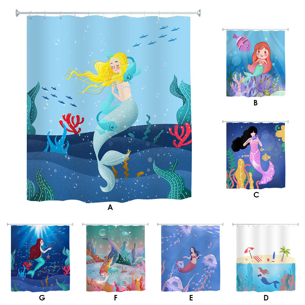 Beauty Fish Printed Shower Curtain - Waterproof for Home Bathing Cover