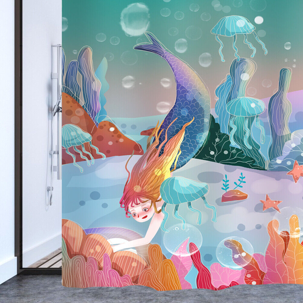 Beauty Fish Printed Shower Curtain - Waterproof for Home Bathing Cover