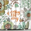 Bee And Flower Print Shower Curtain For Home And Bath