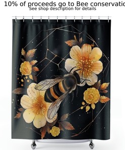 Bee Conservation Shower Curtain Custom Design With Donation