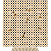 Bee Dot Pattern Bathroom Decor Shower Curtain Memory Foam Waterproof Fabric