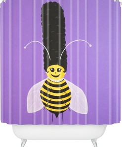 Bee Hive Betty Shower Curtain By Mandy Hazell - Add A Whimsical Touch To Your Bathroom Decor