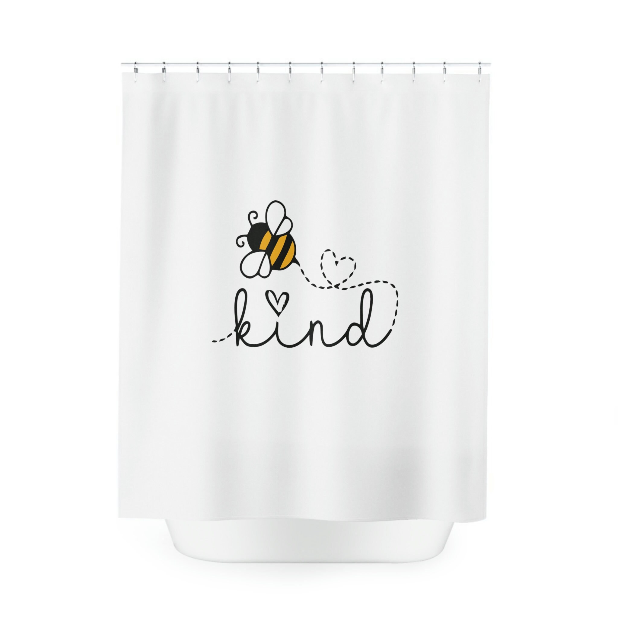 Bee Kind Bumble Bee Shower Curtain Matching Towels Available - Image 2