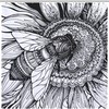 Bee On A Flower Shower Curtain Waterproof For Bathroom
