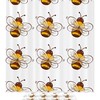 Bee Seamless Fabric Shower Curtain Liner For Eco-Friendly Bathroom Decor