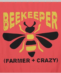 Beekeeper Farmer Shower Curtain Fabric Print Design