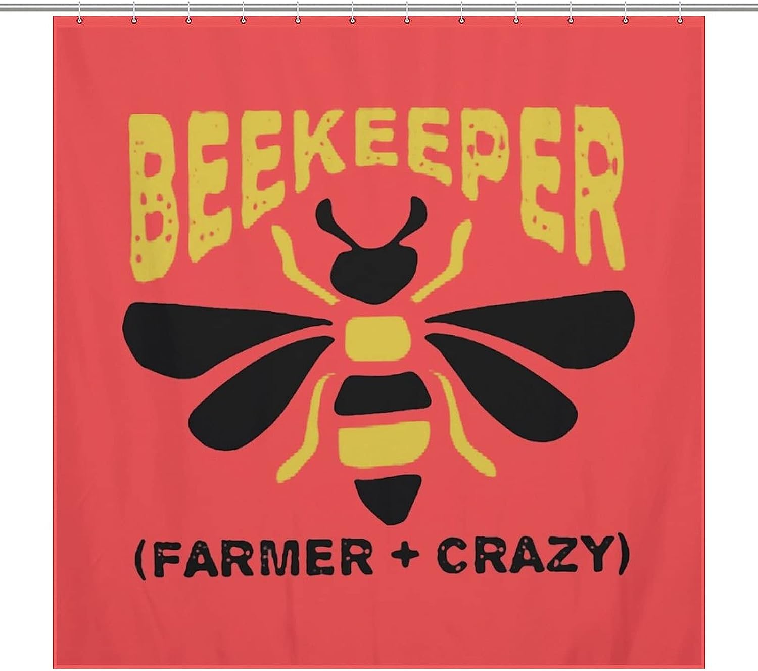 Beekeeper Farmer Shower Curtain Fabric Print Design