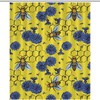 Bees And Flowers Shower Curtain Fashion Bath Curtain