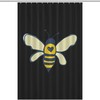 Bees Printed Shower Curtain Waterproof Decoration For Bathroom