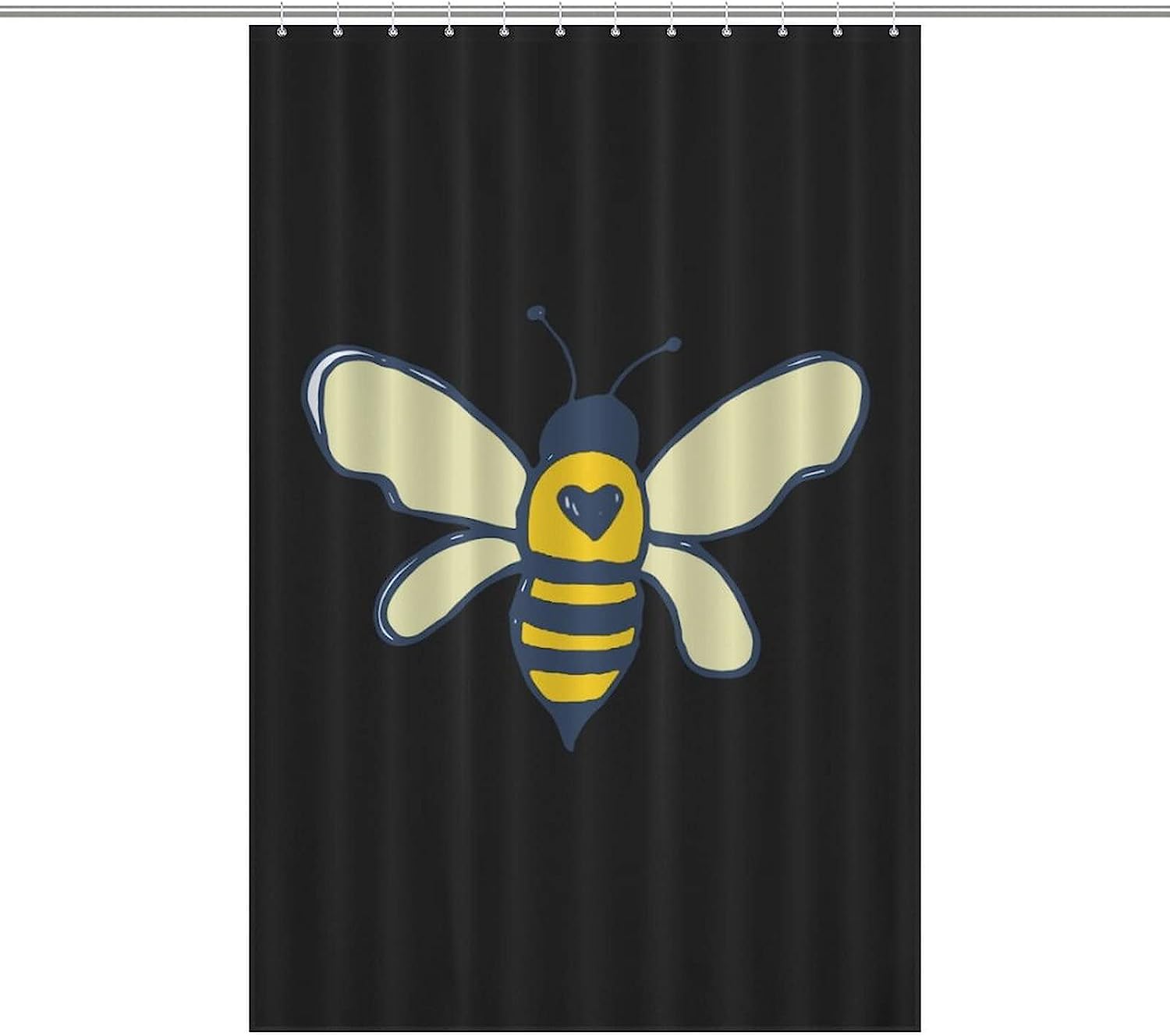 Bees Printed Shower Curtain Waterproof Decoration For Bathroom