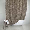 Beige Animal Print Shower Curtain, Elegant Bathroom Decor