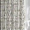 Beige Taupe Grey Camo Fabric Shower Curtain, Geometric Naturals Bathroom Decor