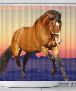 Belgian Horse Print Shower Curtain for Horse Lovers