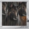 Belgian Tervuren Dog Print Shower Curtain, Dog Lover Bathroom Decor