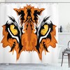 Bengal Cat African Print Eye Shower Curtain, Unique Bathroom Decor