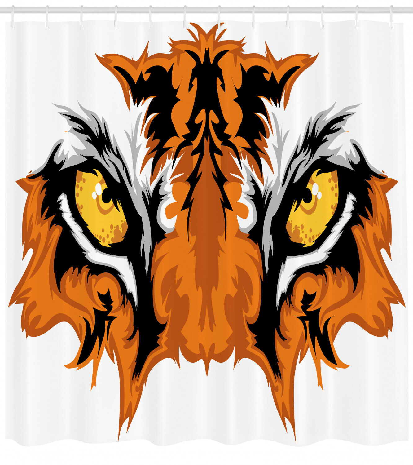 Bengal Cat African Print Eye Shower Curtain, Unique Bathroom Decor
