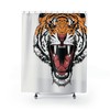Bengal Tiger Tattoo Style Shower Curtain for Men's Bathroom Decor