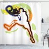Berry Cardinal Shower Curtain and Hook Set, Bright Colored Bathroom Decor
