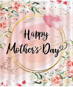 Best Mom in The World Shower Curtain for Mother's Day Bathroom Decor