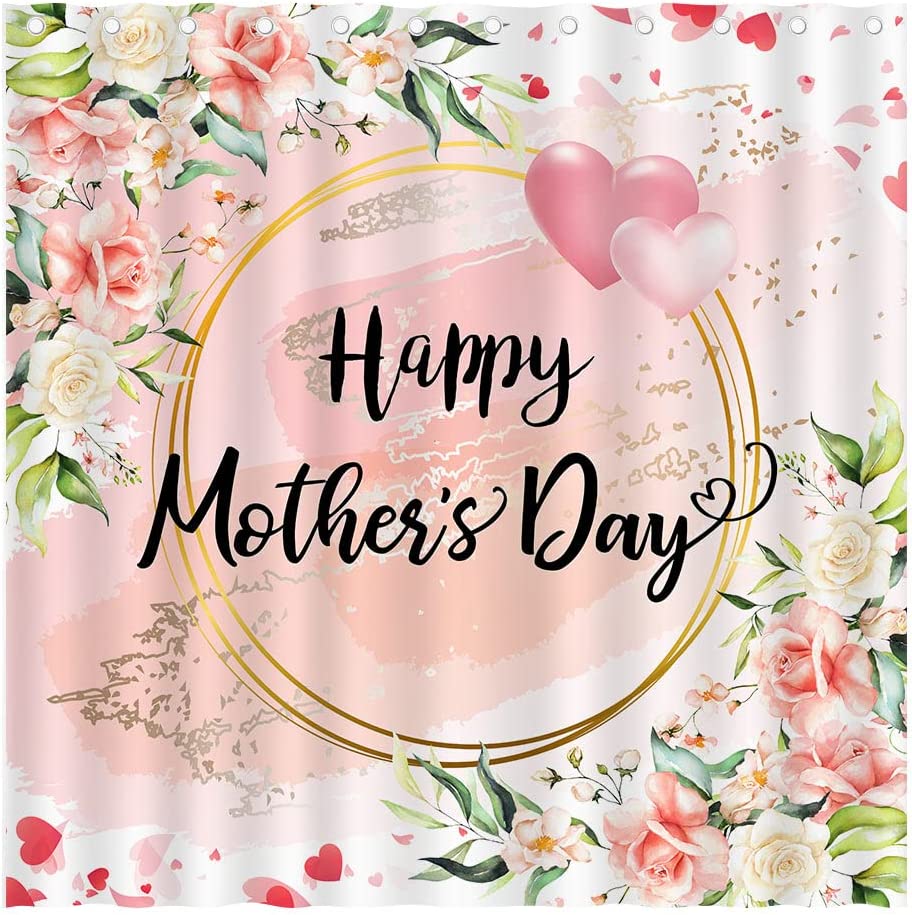 Best Mom in The World Shower Curtain for Mother's Day Bathroom Decor
