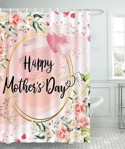 Best Mom in The World Shower Curtain for Mother's Day Bathroom Decor
