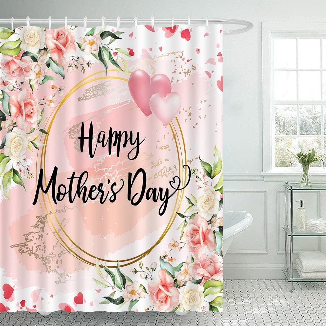 Best Mom in The World Shower Curtain for Mother's Day Bathroom Decor