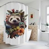 Beyond Animals Sloth Sherpa Shower Curtain, Unique Sloth Curtain For Restrooms, Waterproof Fabric