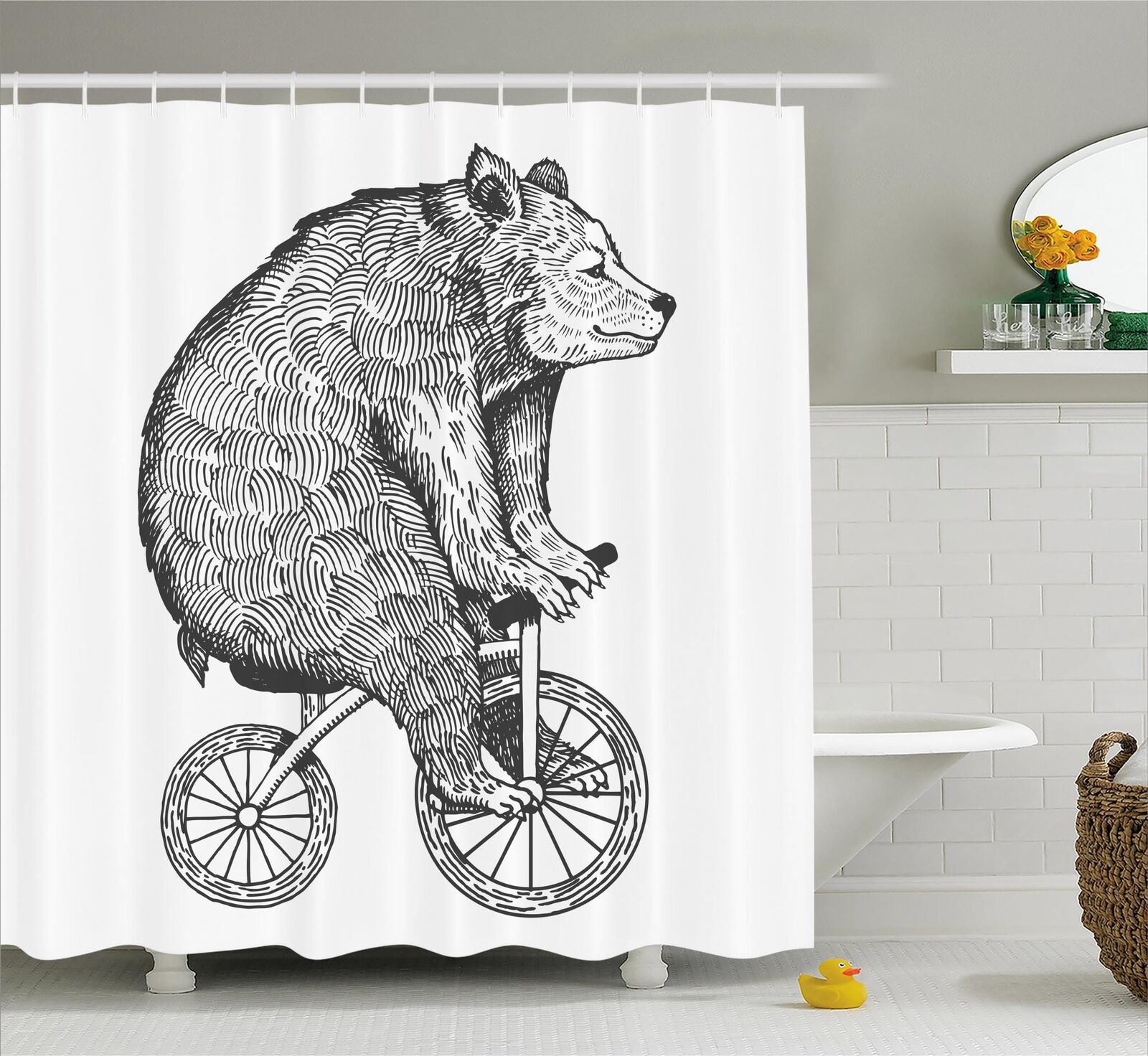 Bicycle Shower Curtain for the Adventurous and Fun-Loving Spirit