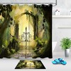 Big Old Trees Archway Garden Landscape Print Shower Curtain 