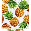 Big Pineapple Pattern Colorful Shower Curtain With Microfiber Accents, Waterproof Fabric