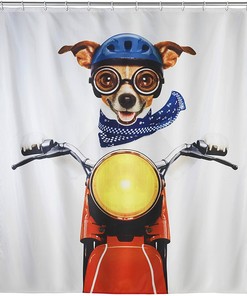 Biker Dog Shower Curtain: Add Some Quirkiness To Your Bathroom