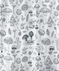 Biology Lover Goblincore Mushroom Shower Curtain - Dark Academia Dark Nature Forestcore Bathroom Decor