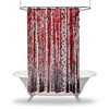 Birch Trees Forest Scenery Nature Printed Shower Curtain for a Rustic and Earthy Bathroom Look