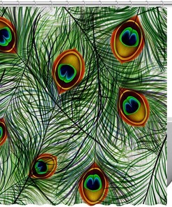Bird Feather Peacock Feather Unique Shower Curtain for Bathroom Decor