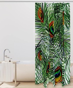 Bird Feather Peacock Feather Unique Shower Curtain for Bathroom Decor