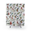 Bird Lovers Bathroom Retro Forest Bird Shower Curtain for a Natural and Relaxing Bathroom