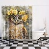 Bird Lover's Shower Curtain with Cute Owls Bath Decor - Unique Bathroom Decor