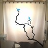 Bird Shower Curtain Set With Throw Pillow, Duvet Cover, Comforter, Yoga Towel, Blanket, Wall Tapestry, Apron, Coffee Mug