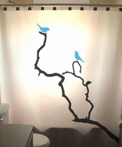 Bird Shower Curtain Set With Throw Pillow, Duvet Cover, Comforter, Yoga Towel, Blanket, Wall Tapestry, Apron, Coffee Mug