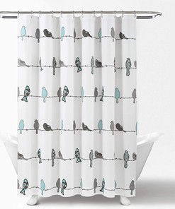 Bird Shower Curtain- Simple and Elegant Natural Themed Bathroom Decor
