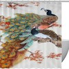 Birds Tree Peacock Fabric Shower Curtain for Bathroom Decor
