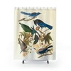 Birds of America Retro Shower Curtain for Nature Lovers Bathroom Decor 