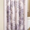 Birmingham Floral Shower Curtain With Purple Flowers And Butterflies - Waterproof Fabric