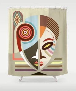 Black American Kwanzaa Gifts African Shower Curtain For Bathroom Decor