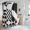 Black And White Abstract Shower Curtain, Minimalist Art Bathroom Decor