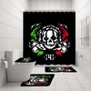 Black And White Art Skull Waterproof Shower Curtain For Gothic And Skull Lovers - Bathroom Decor
