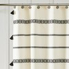 Black And White Boho Chic Shower Curtain With Microfiber Accents