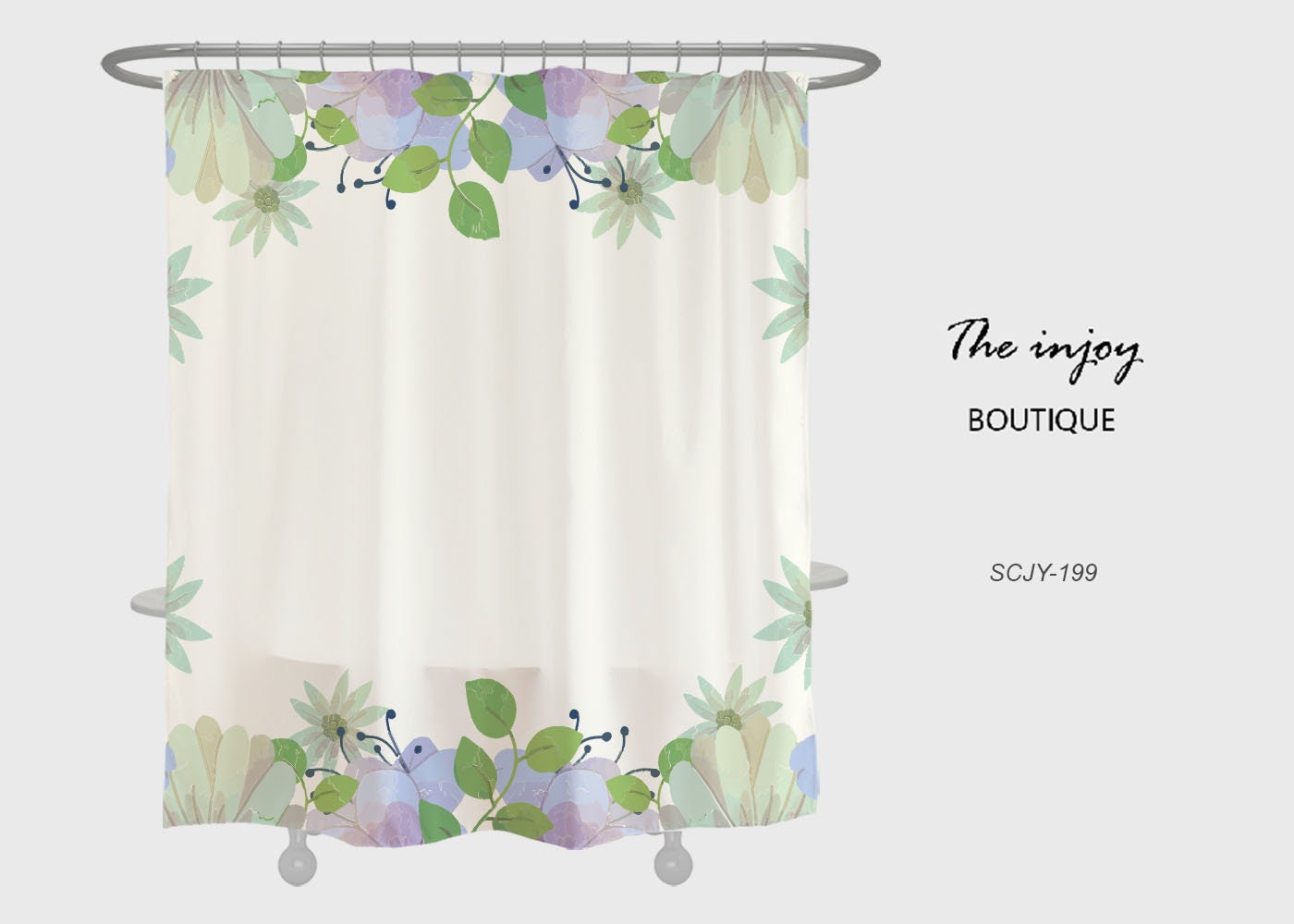 Black And White Butterfly Flowers Shower Curtain For Your Minimalist Bathroom
